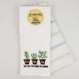 2PK KITCHEN TOWELS -HERBS