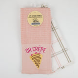 2PK KITCHEN TOWELS - OH CREPE