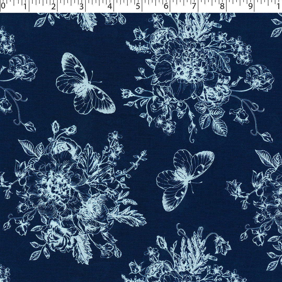 EVERYDAY BLUES-COTTON VOILE PRINTS-BOTANICAL