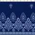 EVERYDAY BLUES-COTTON VOILE PRINTS-ONE SIDE ETHNIC BORDER