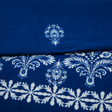 EVERYDAY BLUES-COTTON VOILE PRINTS-ONE SIDE ETHNIC BORDER