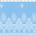 EVERYDAY BLUES-COTTON VOILE PRINTS-ONE SIDE ETHNIC BORDER