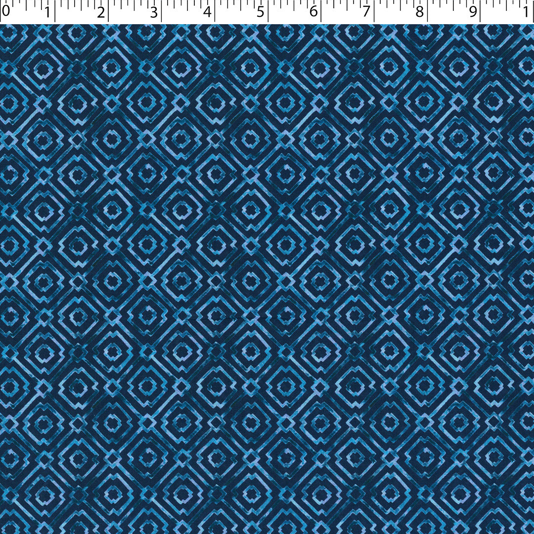 EVERYDAY BLUES-COTTON VOILE PRINTS-GEOMETRIC