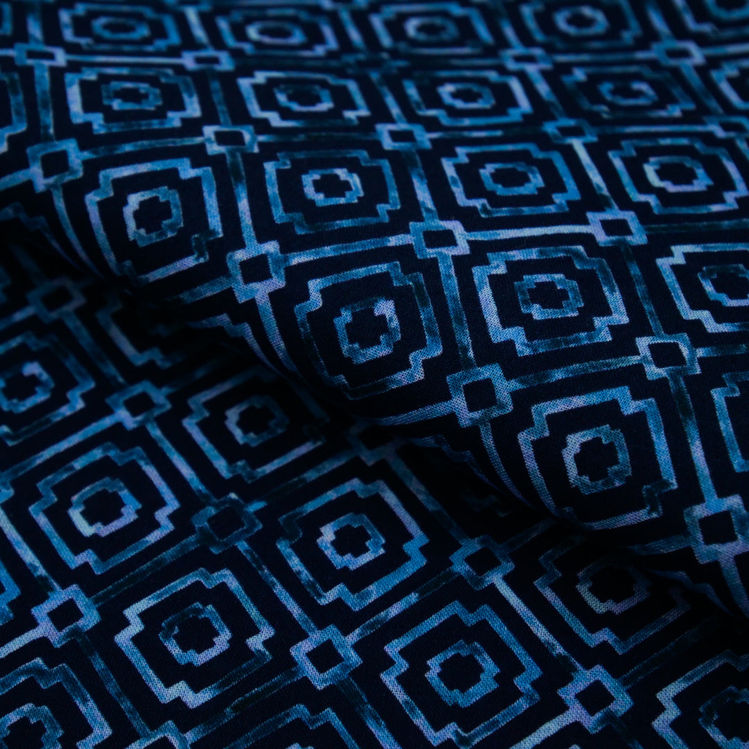 EVERYDAY BLUES-COTTON VOILE PRINTS-GEOMETRIC