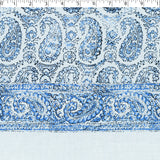 EVERYDAY BLUES-COTTON VOILE PRINTS-ONE SIDE PAISLEY BORDER