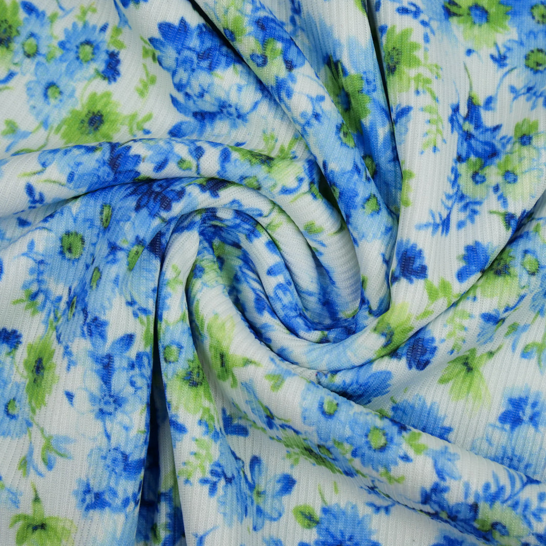 SUMMER SIESTA - RIB KNIT PRINTS - SMALL FLORAL
