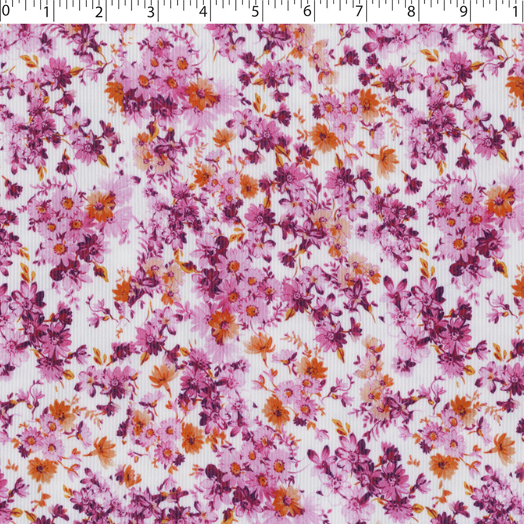 SUMMER SIESTA - RIB KNIT PRINTS - SMALL FLORAL