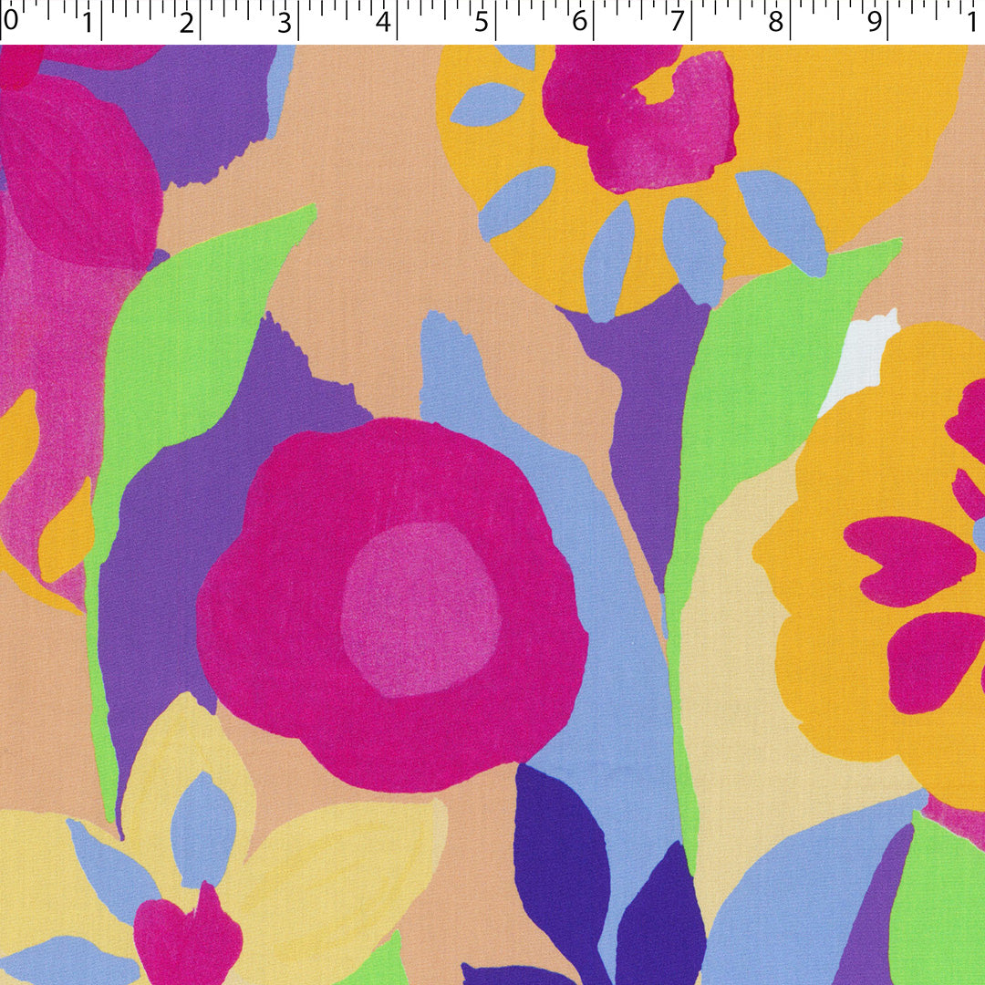 MILA COLLECTION-RAYON POPLIN PRINTS-FLAT FLORAL