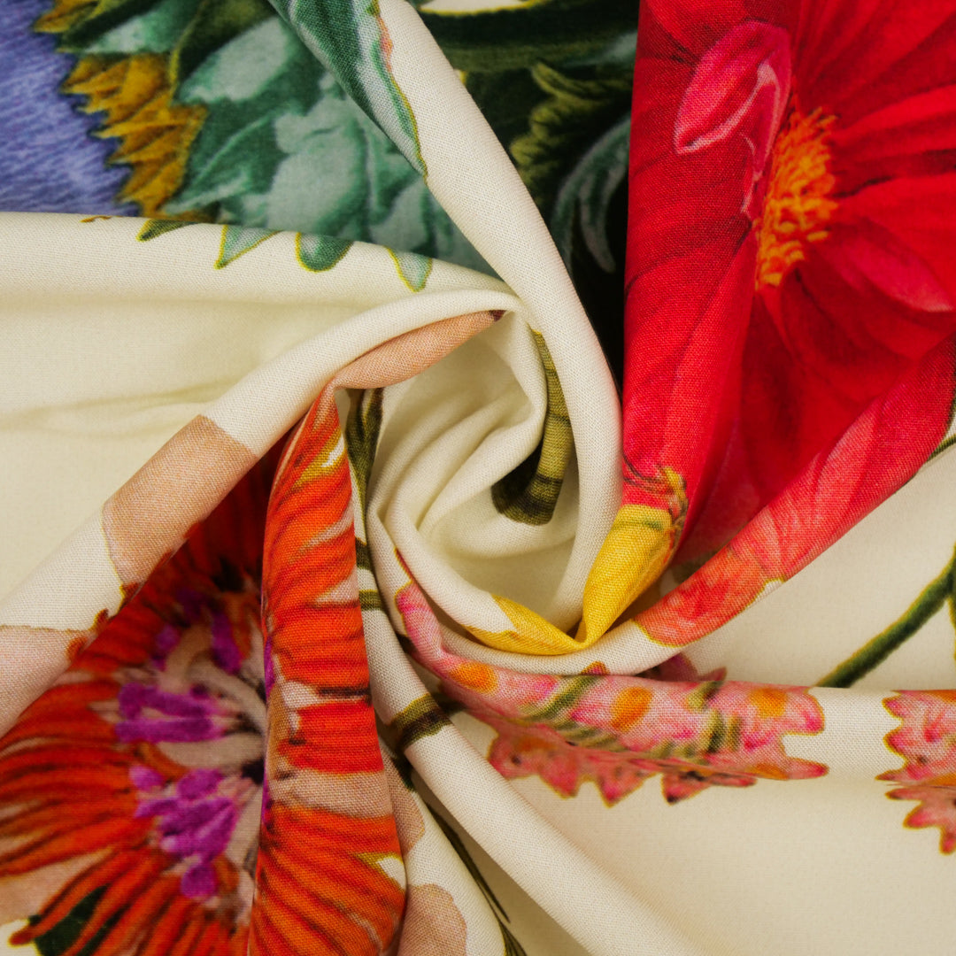 MILA COLLECTION-RAYON POPLIN PRINTS-LARGE BOTANICAL