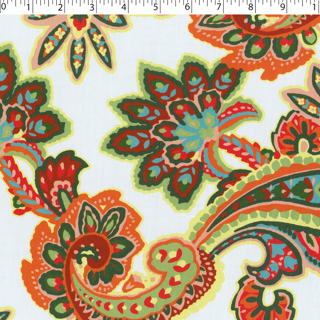 MILA COLLECTION-RAYON POPLIN PRINTS-LARGE PAISLEY