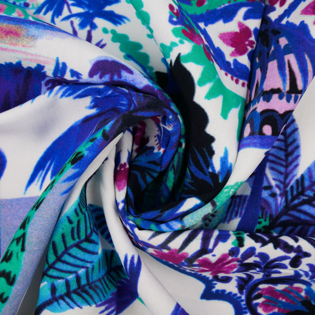 MILA COLLECTION-RAYON POPLIN PRINTS-TROPICAL SCENERY