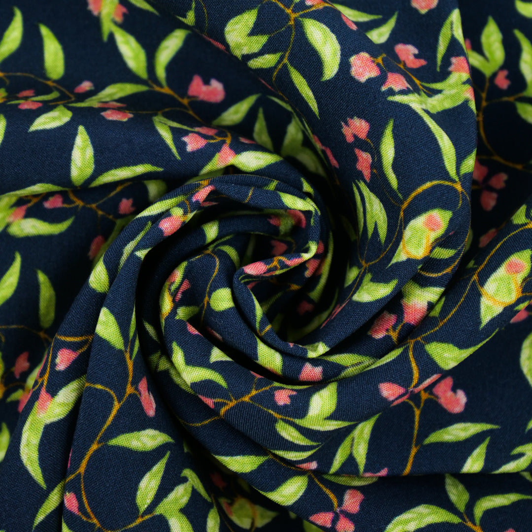 MILA COLLECTION-RAYON POPLIN PRINTS-VINEY FLORAL