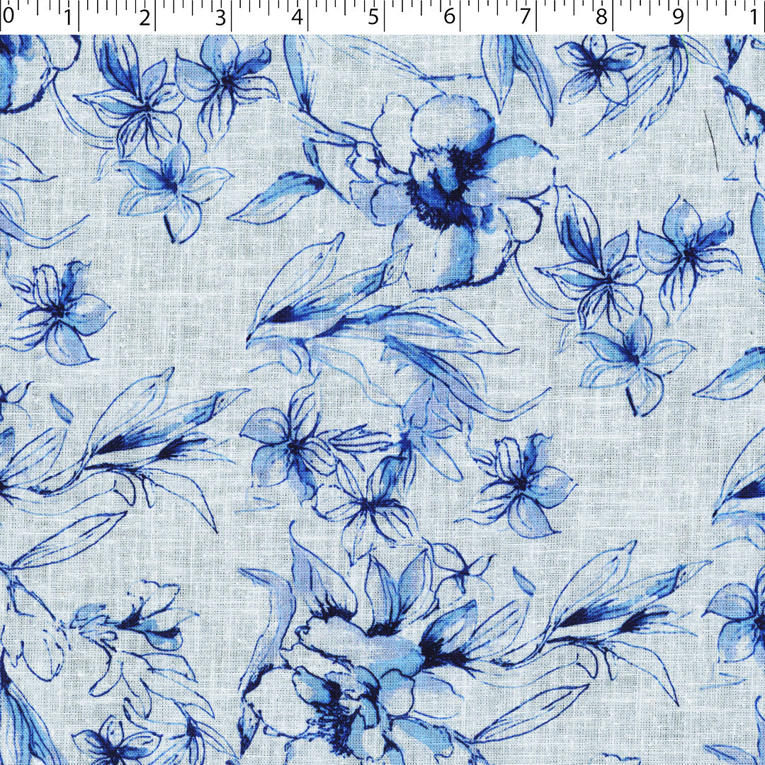 GALWAY - LINEN PRINTS - FLORAL BORDER