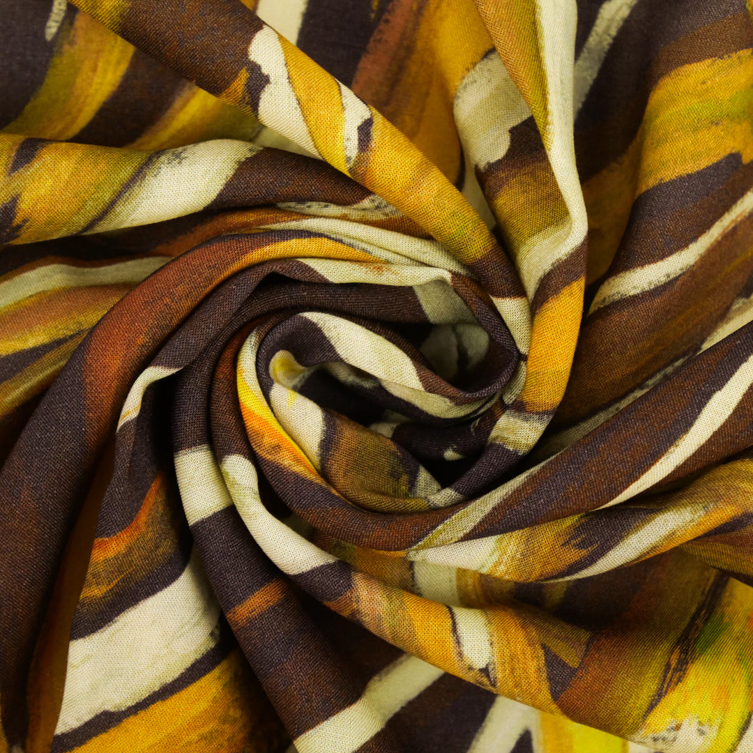 MARLOWE -RAYON VOILE PRINTS-ABSTRACT LEAVES