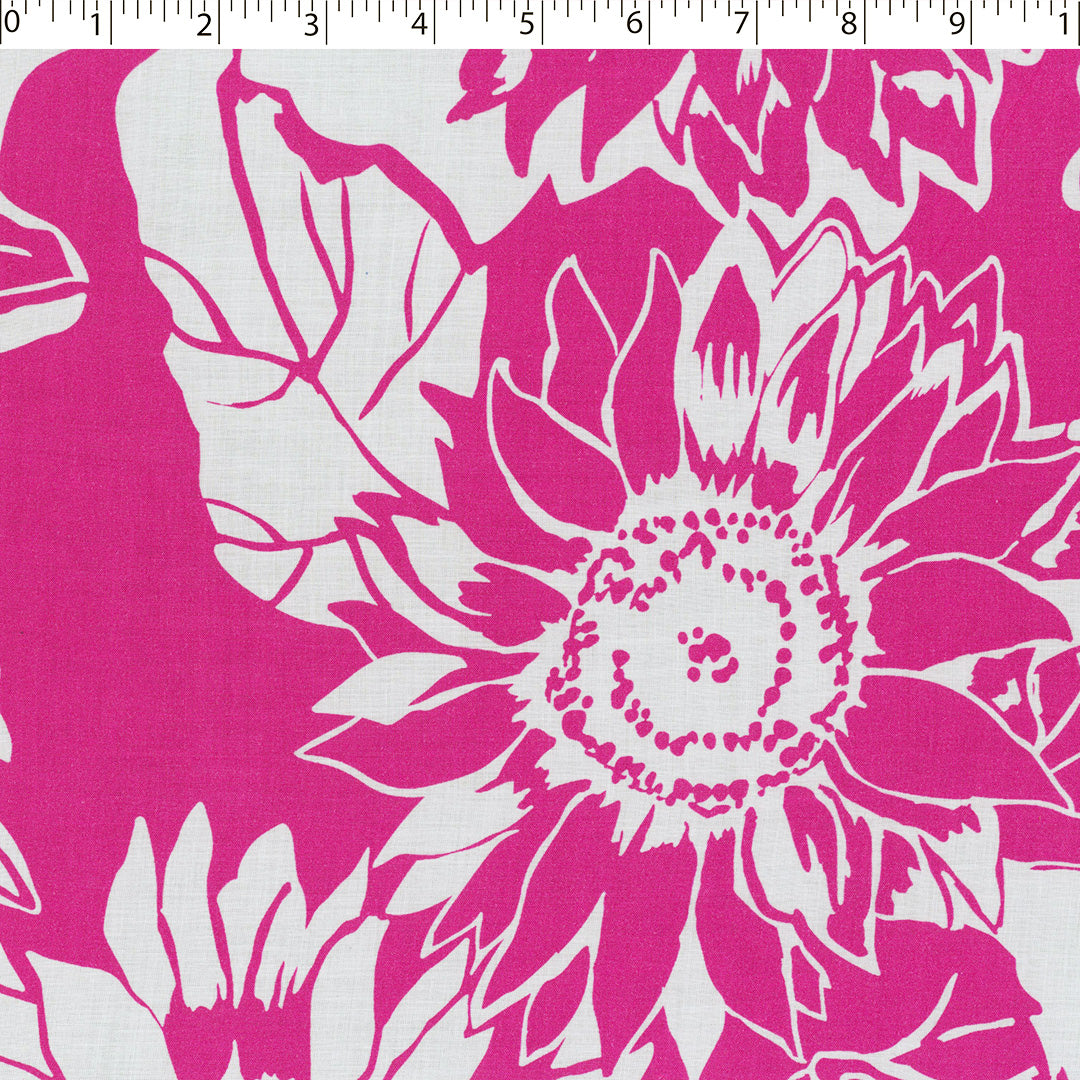 MARLOWE-RAYON VOILE PRINTS-MONOTONE FLORAL