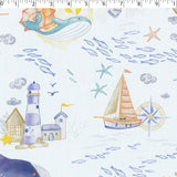AVERY-COTTON POPLIN PRINTS-MARINE LIFE