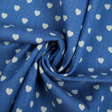 EVERYDAY BLUE - COTTON DENIM PRINTS - HEARTS