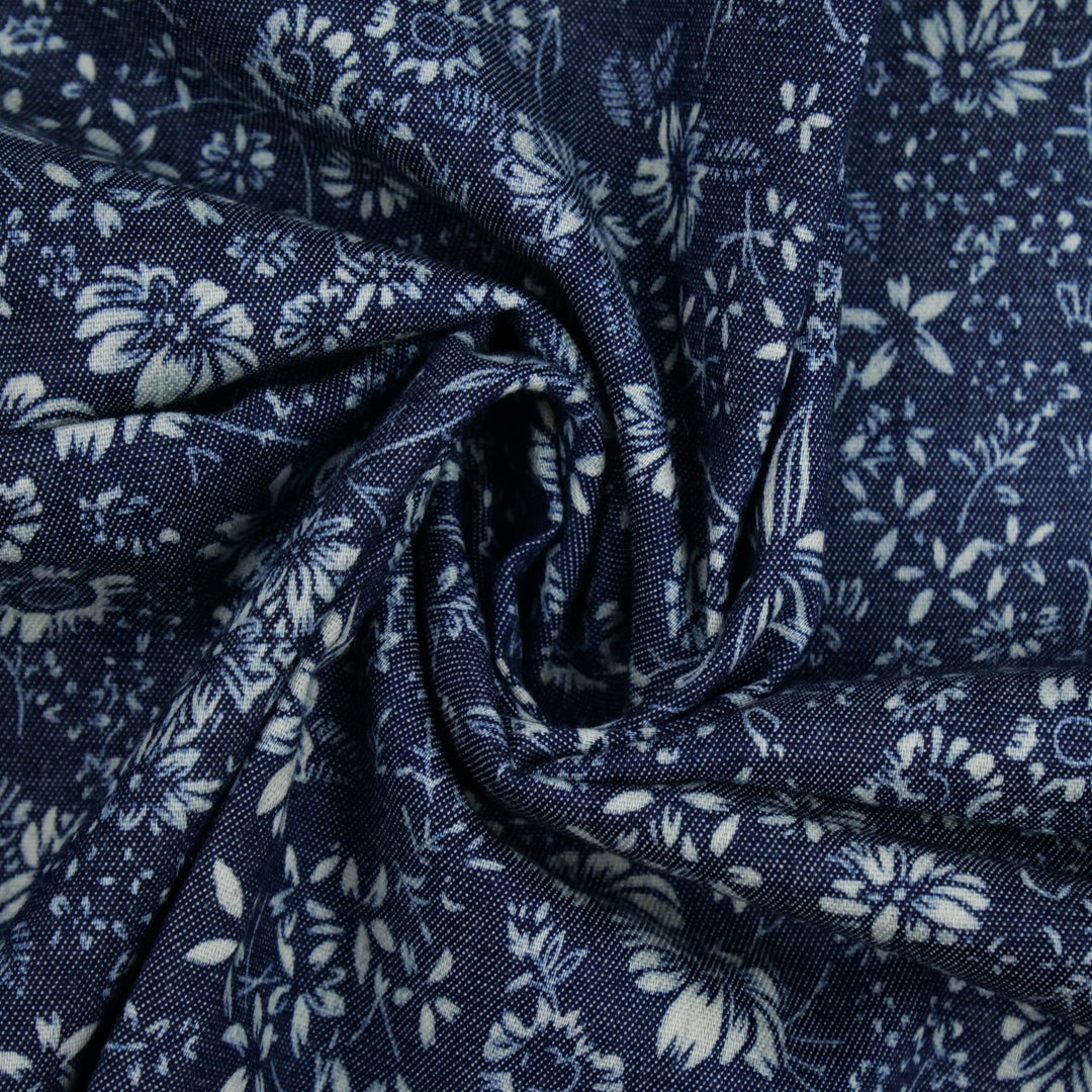 EVERYDAY BLUE - COTTON DENIM PRINTS - SMALL FLORAL