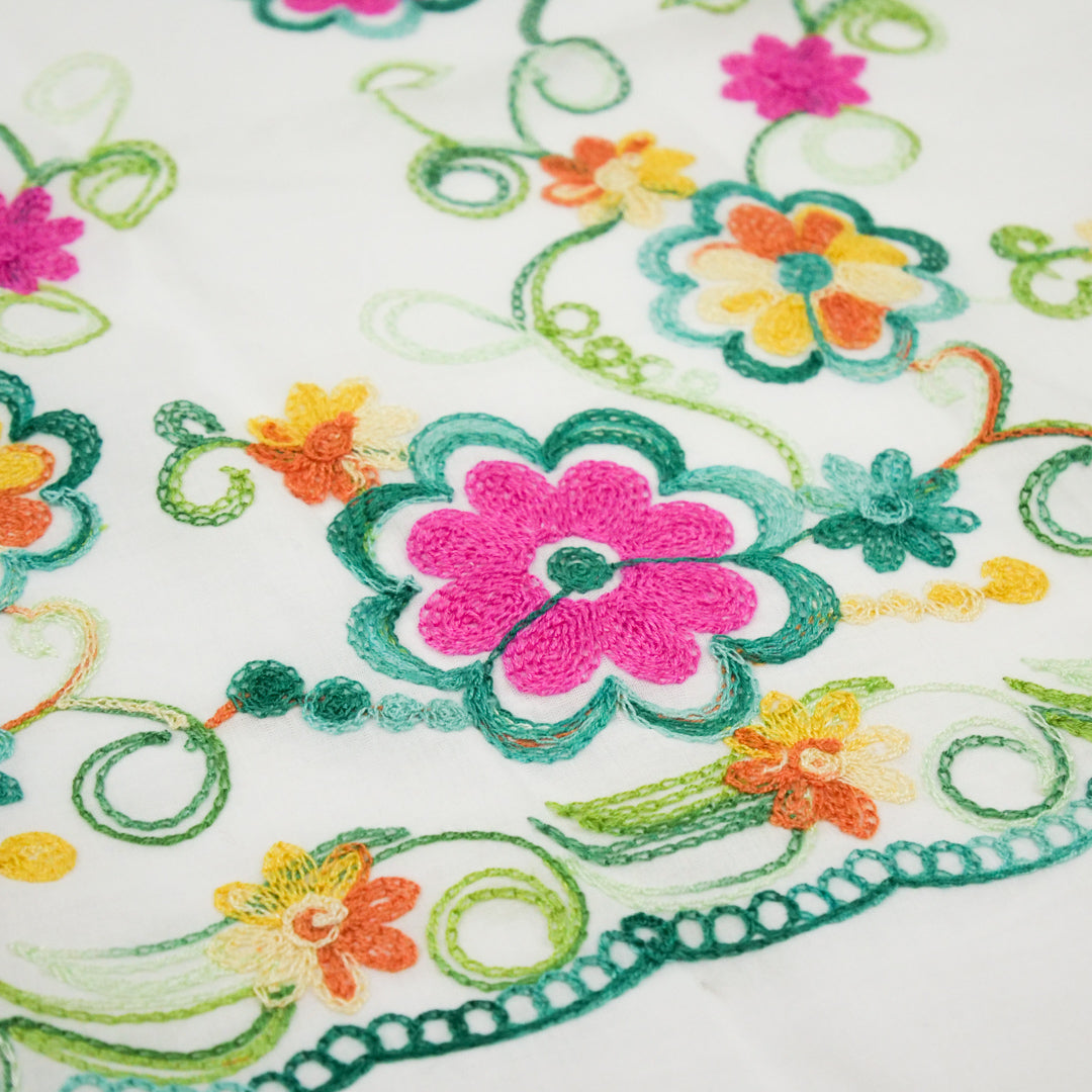 IBIZA COLLECTION - EMBROIDERED COTTON VOILE