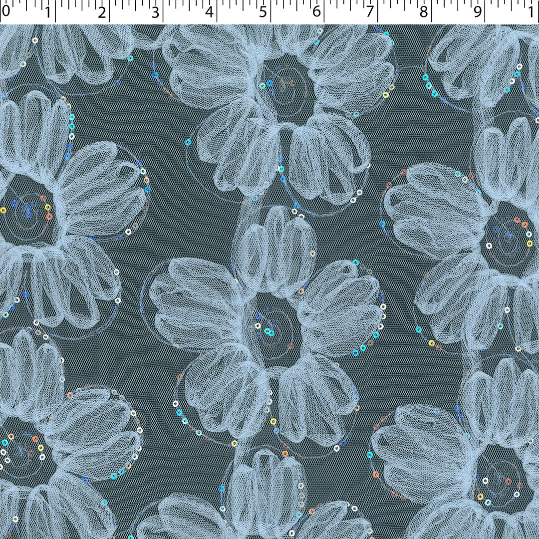 PRINCESS CHARLOTTE - SEQUINED 3D MESH