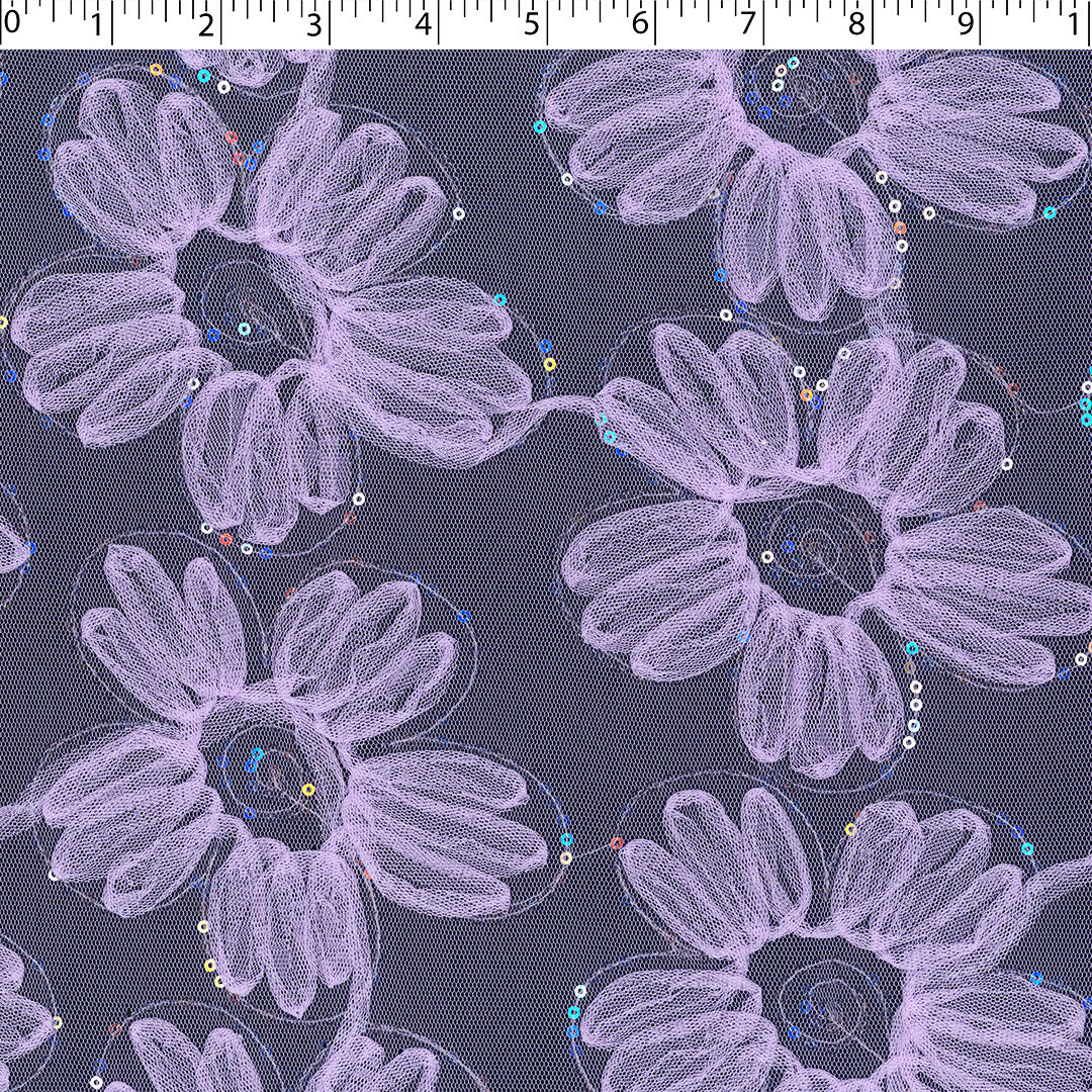 PRINCESS CHARLOTTE - SEQUINED 3D MESH