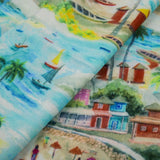SUMMER ESSENTIALS - RAYON LINEN PRINTS - PARADISE ISLAND