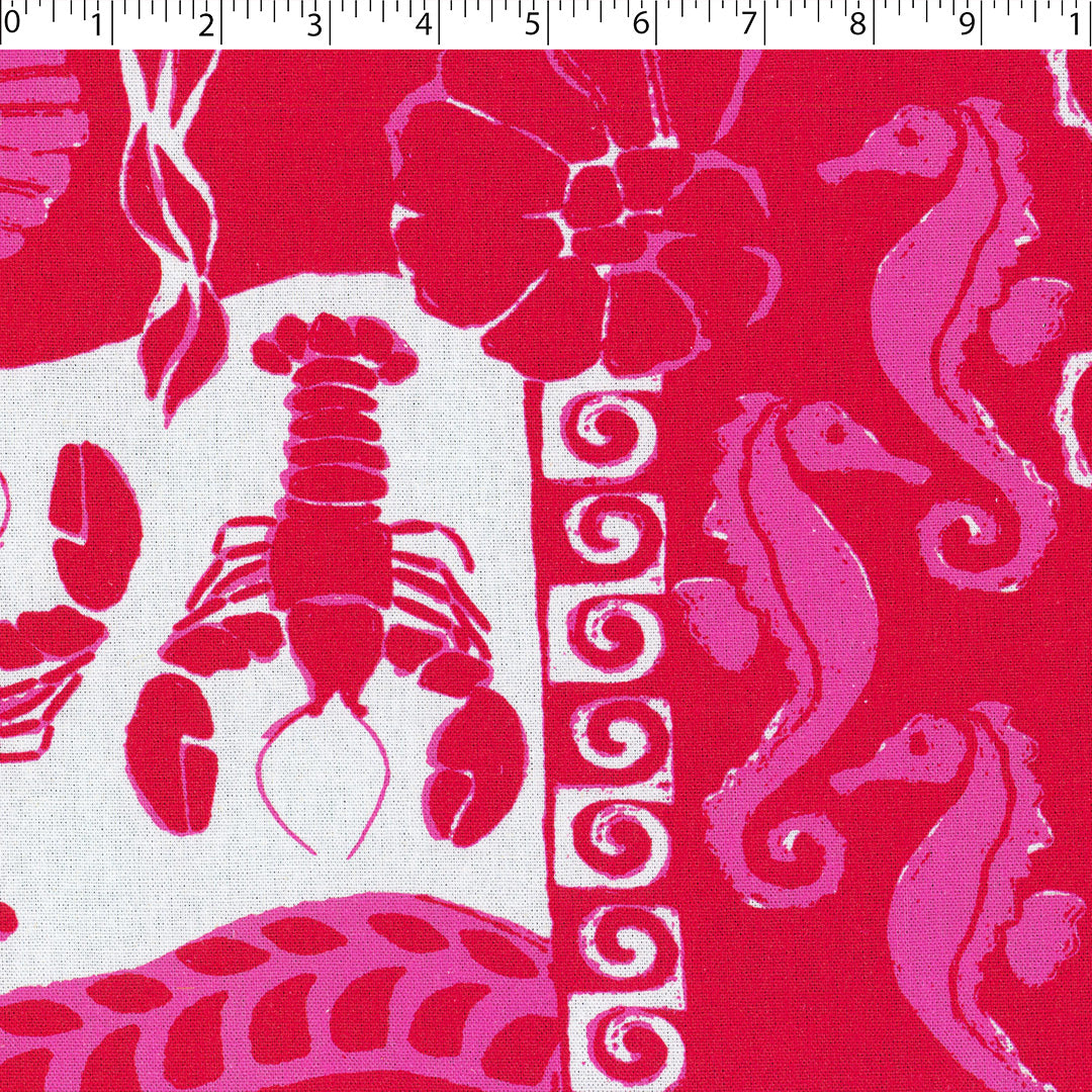 SUMMER ESSENTIALS - RAYON LINEN PRINTS - SEAHORSE / LOBSTERS