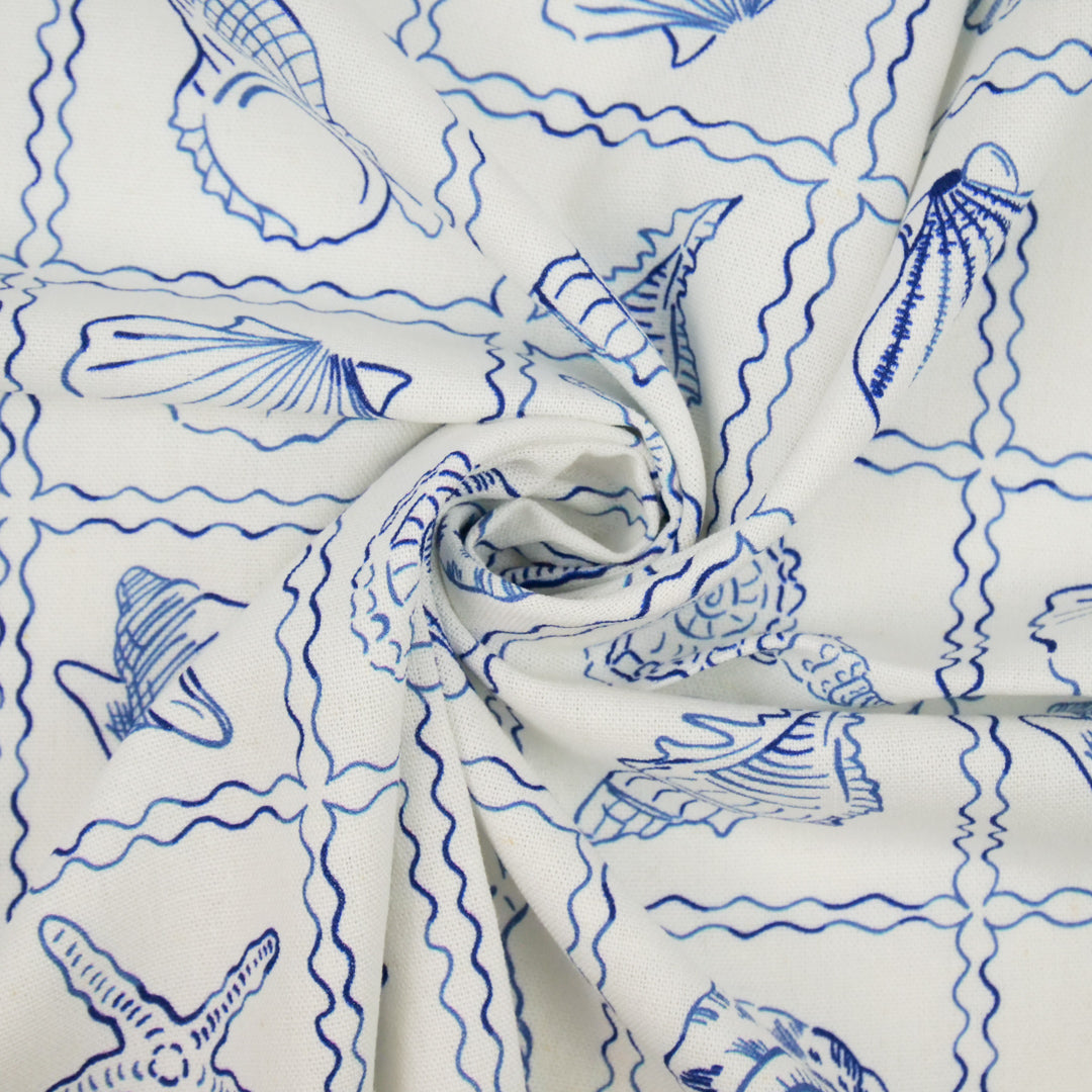 SUMMER ESSENTIALS - RAYON LINEN PRINTS - SEASHELL
