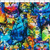 CHARLIE-RAYON POPLIN PRINTS-ABSTRACT CATS