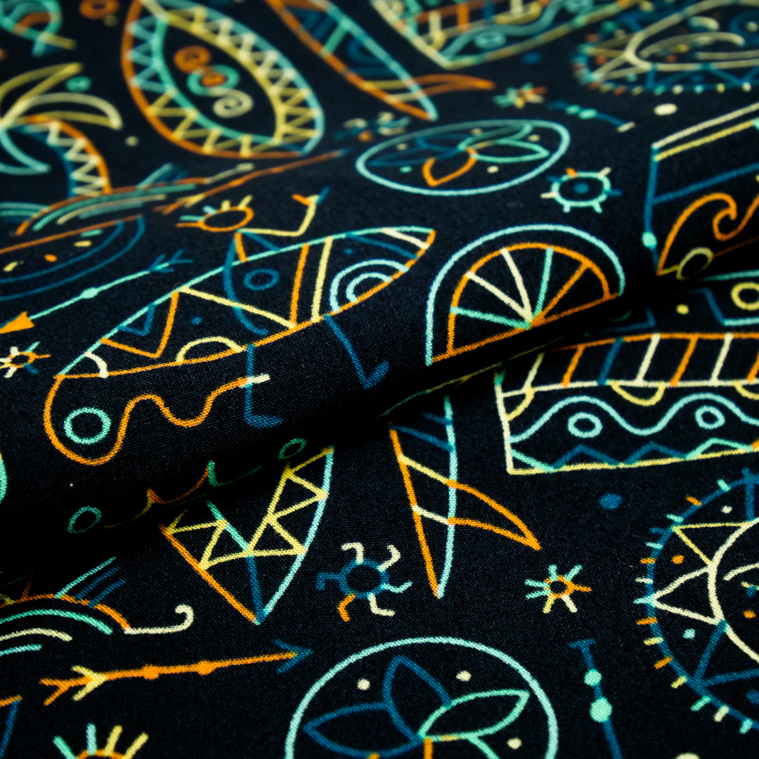 CHARLIE-RAYON POPLIN PRINTS-ABSTRACT SHAPES