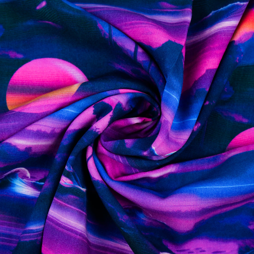 CHARLIE-RAYON POPLIN PRINTS-DUSK