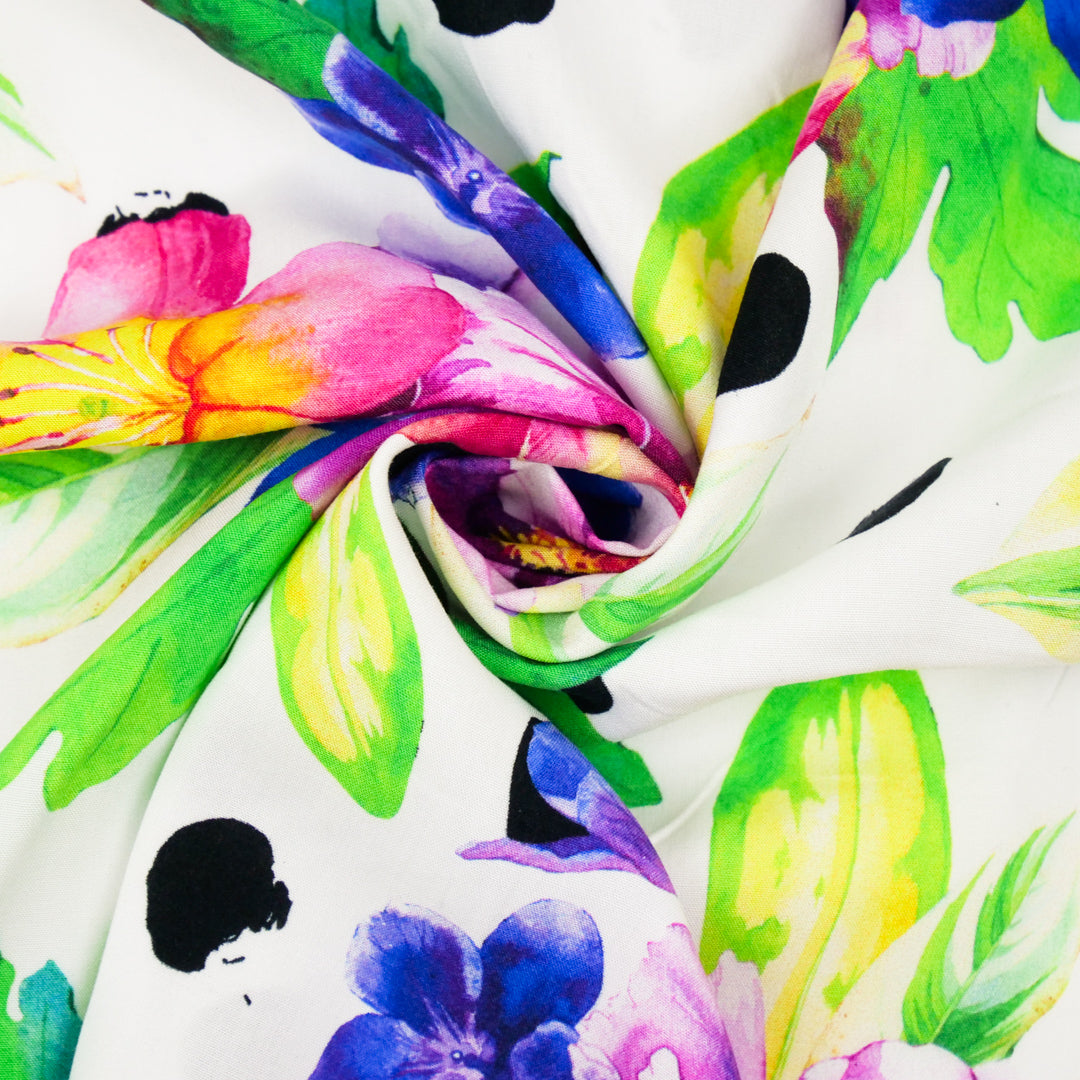 CHARLIE-RAYON POPLIN PRINTS-FLORAL / DOTS