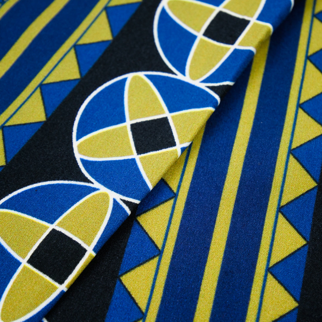 CHARLIE-RAYON POPLIN PRINTS-GEOMETRIC STRIPE