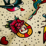 CHARLIE-RAYON POPLIN PRINTS-HEARTS / DICE