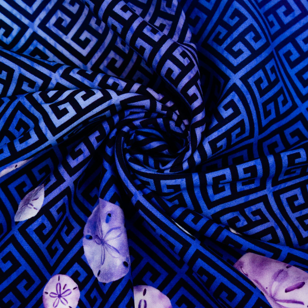 CHARLIE-RAYON POPLIN PRINTS-SAND DOLLARS