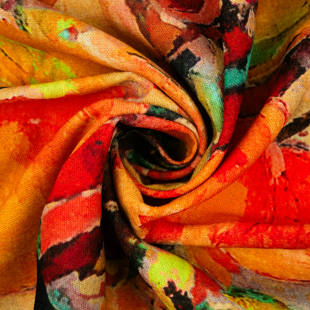 BARBADOS - RAYON/LINEN PRINTS - ABSTRACT FRUIT