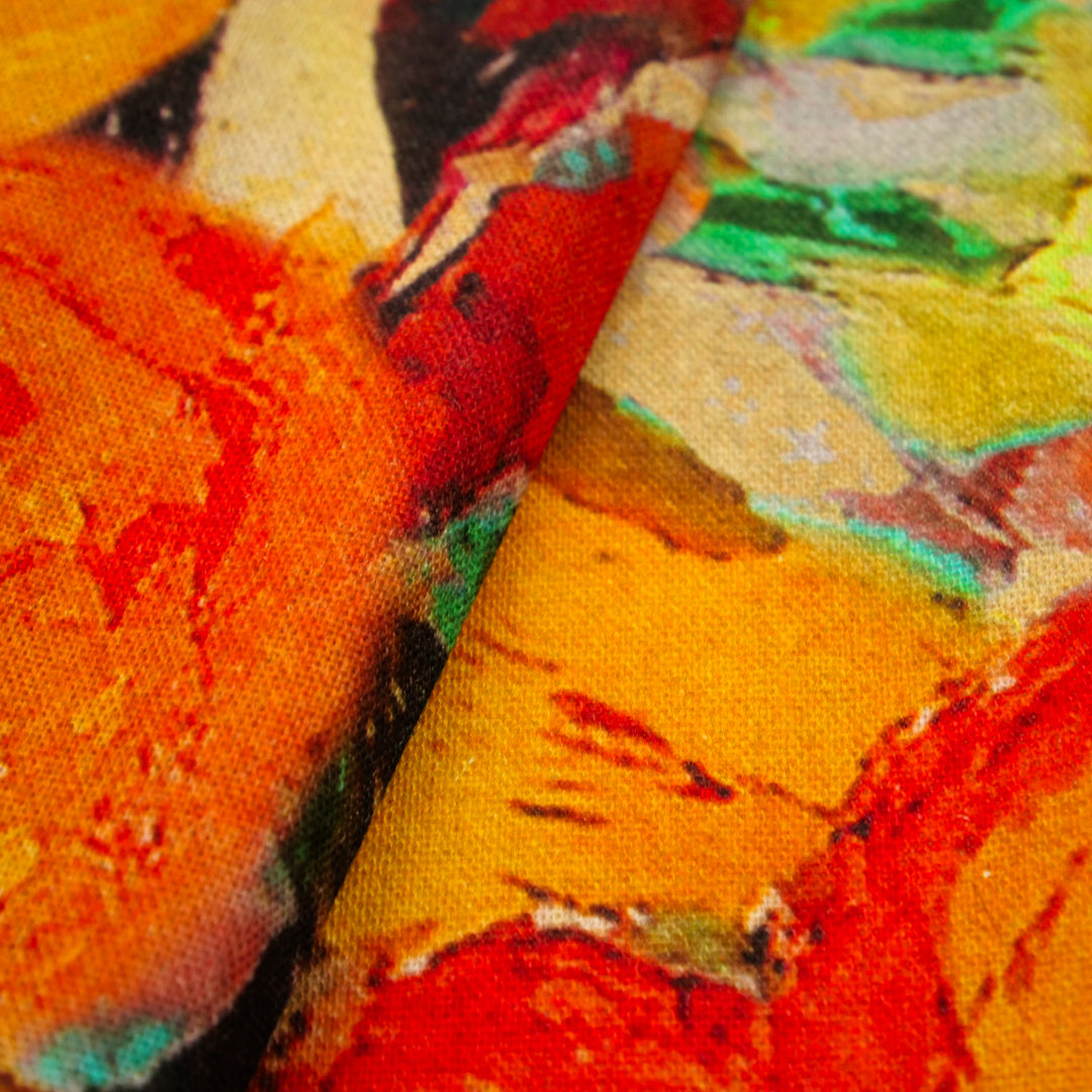 BARBADOS - RAYON/LINEN PRINTS - ABSTRACT FRUIT