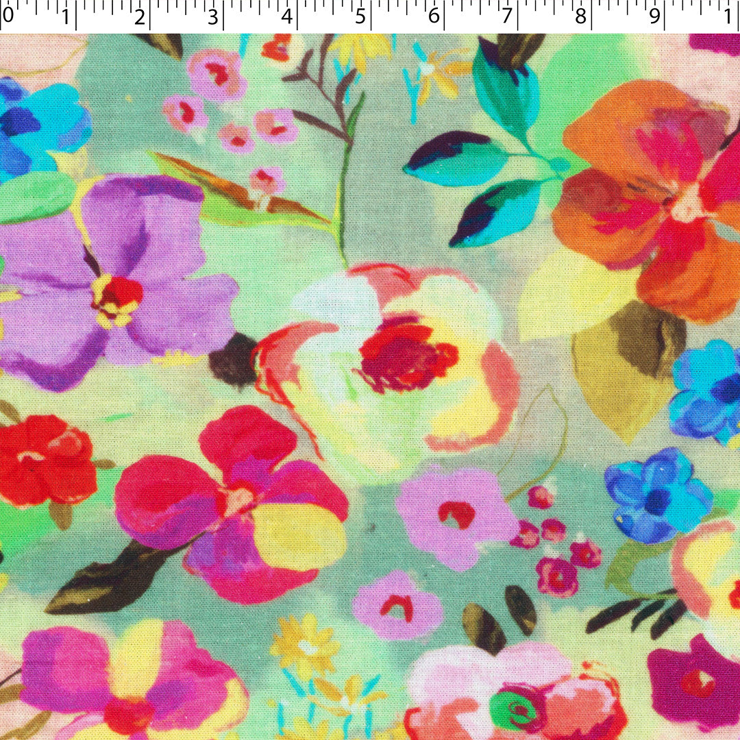 BARBADOS - RAYON/LINEN PRINTS - FLAT FLORAL
