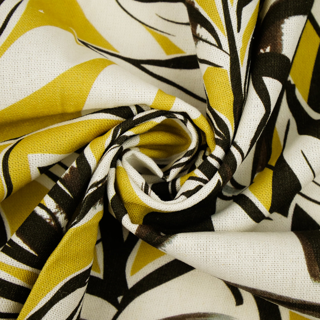 BARBADOS - RAYON/LINEN PRINTS - TROPICAL LEAVES