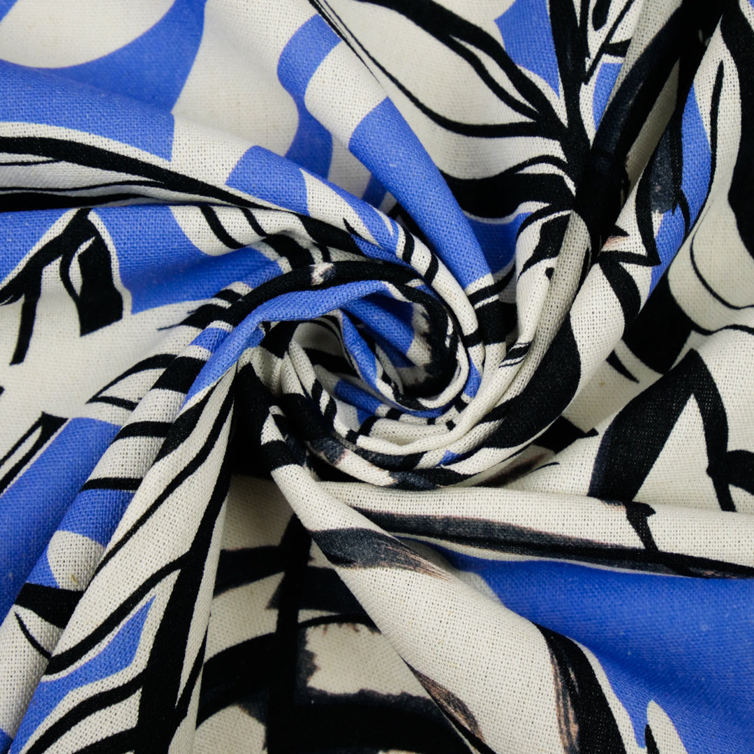 BARBADOS - RAYON/LINEN PRINTS - TROPICAL LEAVES