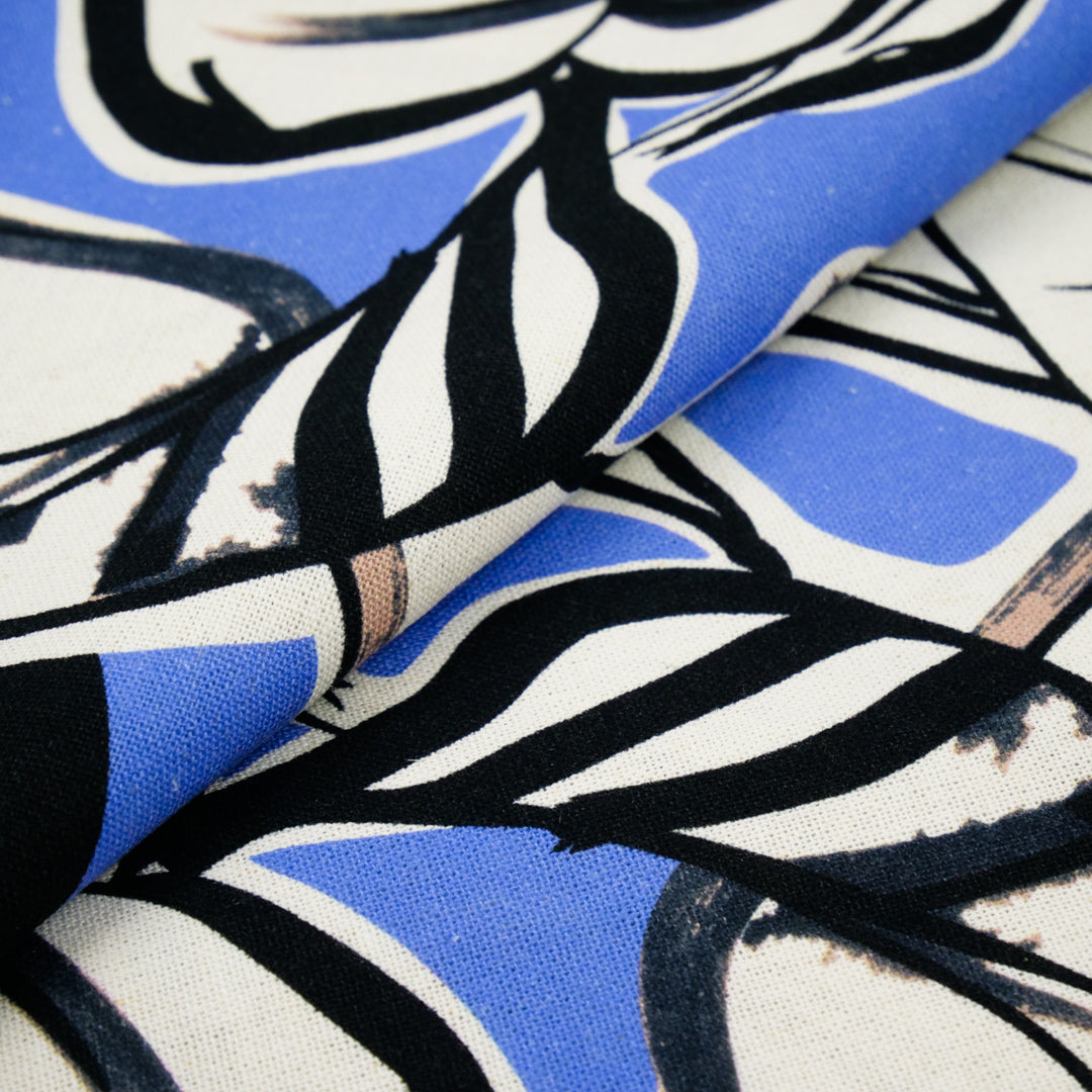 BARBADOS - RAYON/LINEN PRINTS - TROPICAL LEAVES