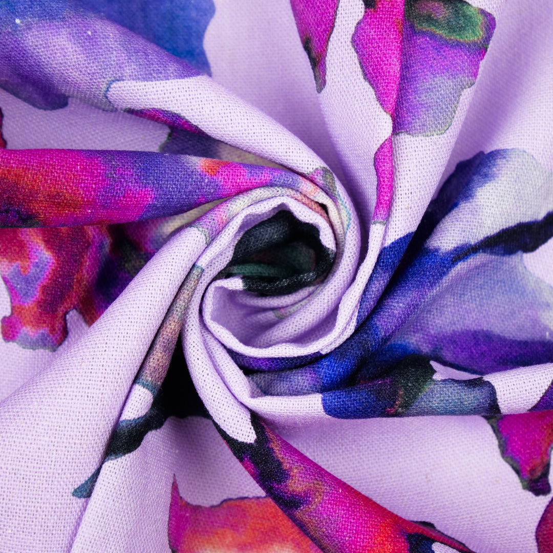 BARBADOS - RAYON/LINEN PRINTS - WATERCOLOR FLORAL