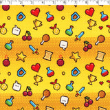 CHARLIE - KNIT PRINTS - DIGITAL CHERRIES / HEARTS