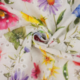 CONVENT GARDEN - COTTON EMBROIDERED PRINT - BOTANICAL FLORAL
