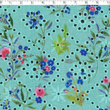 CONVENT GARDEN - COTTON EMBROIDERED PRINT - SPACED FLORAL