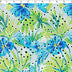 CONVENT GARDEN - COTTON EMBROIDERED PRINT - TROPICAL FLORAL