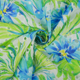CONVENT GARDEN - COTTON EMBROIDERED PRINT - TROPICAL FLORAL