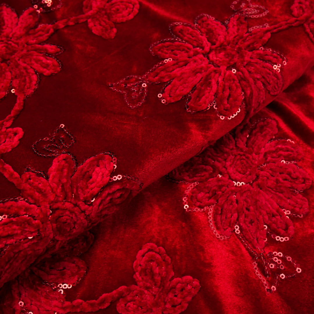 CROWN JEWELS - CHENILLE EMBROIDERED VELVET