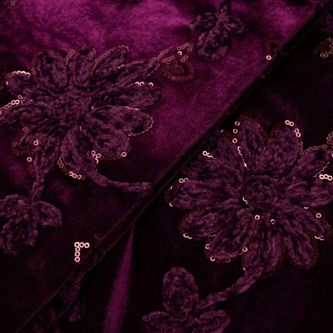 CROWN JEWELS - CHENILLE EMBROIDERED VELVET
