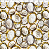 KATIE COLLECTION - RAYON POPLIN PRINTS - CAMEO BROOCH